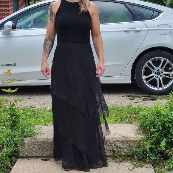 MAX MARA made in Italy Black chiffon gown Final Discount - Picture 8 of 16